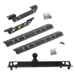 For 2011-2016 Ford F-450 Super Duty Custom Outboard Above Bed Rail Kit + 25K Pro Series Gooseneck Hitch (For 5'8 or Shorter Bed (Sidewinder Required), Except Cab & Chassis, w/o Factory Puck System Models) By Reese