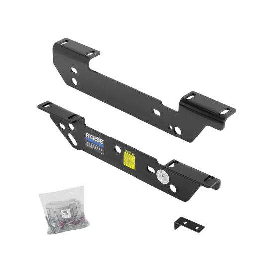 For 2011-2016 Ford F-450 Super Duty Gooseneck Fifth Wheel Underbed Custom Fit Brackets For Outboard Rails (For 5'8 or Shorter Bed (Sidewinder Required), Except Cab & Chassis, w/o Factory Puck System Models) By Reese