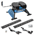 For 2017-2022 Ford F-450 Super Duty Custom Outboard Above Bed Rail Kit + Reese M5 20K Fifth Wheel (For 5'8 or Shorter Bed (Sidewinder Required), Except Cab & Chassis, w/o Factory Puck System Models) By Reese