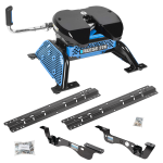 For 2017-2022 Ford F-450 Super Duty Custom Outboard Above Bed Rail Kit + Reese M5 27K Fifth Wheel (For 5'8 or Shorter Bed (Sidewinder Required), Except Cab & Chassis, w/o Factory Puck System Models) By Reese