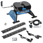 For 2017-2022 Ford F-450 Super Duty Custom Outboard Above Bed Rail Kit + Reese M5 27K Fifth Wheel + In-Bed Wiring (For 5'8 or Shorter Bed (Sidewinder Required), Except Cab & Chassis, w/o Factory Puck System Models) By Reese