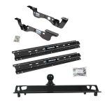 For 2017-2022 Ford F-450 Super Duty Custom Outboard Above Bed Rail Kit + 25K Pro Series Gooseneck Hitch (For 5'8 or Shorter Bed (Sidewinder Required), Except Cab & Chassis, w/o Factory Puck System Models) By Reese