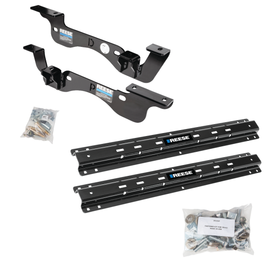 For 2017-2022 Ford F-450 Super Duty Custom Outboard Above Bed Rail Kit (For 5'8 or Shorter Bed (Sidewinder Required), Except Cab & Chassis, w/o Factory Puck System Models) By Reese