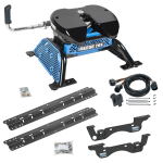 For 2023-2024 Ford F-350 Super Duty Custom Outboard Above Bed Rail Kit + Reese M5 20K Fifth Wheel + In-Bed Wiring (For 5'8 or Shorter Bed (Sidewinder Required), Except Cab & Chassis, w/o Factory Puck System Models) By Reese