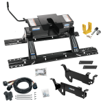 For 2013-2019 RAM 3500 Custom Outboard Above Bed Rail Kit + 16K Fifth Wheel + In-Bed Wiring + King Pin Lock (For 5'8 or Shorter Bed (Sidewinder Required), Except w/RamBox Cargo Management System or Models w/Air Suspension, w/o Factory Puck System Models) 