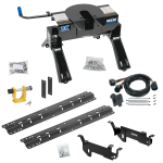 For 2013-2019 RAM 3500 Custom Outboard Above Bed Rail Kit + 20K Fifth Wheel + In-Bed Wiring + King Pin Lock (For 5'8 or Shorter Bed (Sidewinder Required), Except w/RamBox Cargo Management System or Models w/Air Suspension, w/o Factory Puck System Models) 