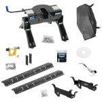 For 2013-2019 RAM 3500 Custom Outboard Above Bed Rail Kit + 20K Fifth Wheel + King Pin Lock + Base Rail Lock + 10" Lube Plate + Fifth Wheel Cover + Lube (For 5'8 or Shorter Bed (Sidewinder Required), Except w/RamBox Cargo Management System or Models 