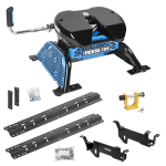 For 2013-2019 RAM 3500 Custom Outboard Above Bed Rail Kit + Reese M5 20K Fifth Wheel + King Pin Lock (For 5'8 or Shorter Bed (Sidewinder Required), Except w/RamBox Cargo Management System or Models w/Air Suspension, w/o Factory Puck System Models) By Rees