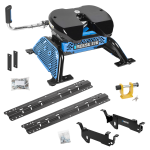 For 2013-2019 RAM 3500 Custom Outboard Above Bed Rail Kit + Reese M5 27K Fifth Wheel + King Pin Lock (For 5'8 or Shorter Bed (Sidewinder Required), Except w/RamBox Cargo Management System or Models w/Air Suspension, w/o Factory Puck System Models) By Rees