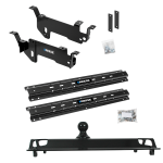 For 2013-2019 RAM 3500 Custom Outboard Above Bed Rail Kit + 25K Pro Series Gooseneck Hitch (For 5'8 or Shorter Bed (Sidewinder Required), Except w/RamBox Cargo Management System or Models w/Air Suspension, w/o Factory Puck System Models) By Reese