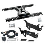 For 2013-2019 RAM 3500 Custom Outboard Above Bed Rail Kit + 25K Reese Gooseneck Hitch + In-Bed Wiring (For 5'8 or Shorter Bed (Sidewinder Required), Except w/RamBox Cargo Management System or Models w/Air Suspension, w/o Factory Puck System Models) By Ree