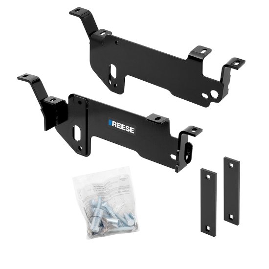 For 2013-2019 RAM 3500 Gooseneck Fifth Wheel Underbed Custom Fit Brackets For Outboard Rails (For 5'8 or Shorter Bed (Sidewinder Required), Except w/RamBox Cargo Management System or Models w/Air Suspension, w/o Factory Puck System Models) By Reese