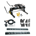 For 2020-2024 GMC Sierra 3500 HD Custom Outboard Above Bed Rail Kit + 16K Fifth Wheel + Square Slider + In-Bed Wiring + King Pin Lock (For 6-1/2' or Shorter Bed, w/o Factory Puck System Models) By Reese