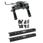 For 2020-2024 Chevrolet Silverado 2500 HD Custom Outboard Above Bed Rail Kit + 20K Fifth Wheel (For 5'8 or Shorter Bed (Sidewinder Required), w/o Factory Puck System Models) By Reese