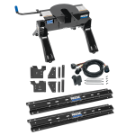 For 2020-2024 Chevrolet Silverado 3500 HD Custom Outboard Above Bed Rail Kit + 20K Fifth Wheel + In-Bed Wiring (For 5'8 or Shorter Bed (Sidewinder Required), w/o Factory Puck System Models) By Reese