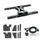 For 2020-2024 GMC Sierra 2500 HD Custom Outboard Above Bed Rail Kit + 25K Reese Gooseneck Hitch + In-Bed Wiring (For 5'8 or Shorter Bed (Sidewinder Required), w/o Factory Puck System Models) By Reese