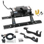 For 2015-2023 Ford F-150 Custom Outboard Above Bed Rail Kit + 16K Fifth Wheel + In-Bed Wiring + King Pin Lock (For 5'8 or Shorter Bed (Sidewinder Required), Except Raptor or with Ride Height Sensors, w/o Factory Puck System Models) By Reese