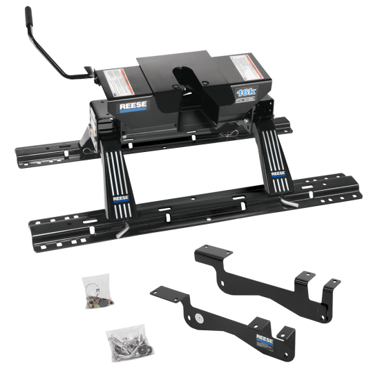 For 2015-2023 Ford F-150 Custom Outboard Above Bed Rail Kit + 16K Fifth Wheel (For 5'8 or Shorter Bed (Sidewinder Required), Except Raptor or with Ride Height Sensors, w/o Factory Puck System Models) By Reese