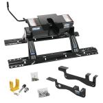 For 2015-2023 Ford F-150 Custom Outboard Above Bed Rail Kit + 16K Fifth Wheel + King Pin Lock (For 5'8 or Shorter Bed (Sidewinder Required), Except Raptor or with Ride Height Sensors, w/o Factory Puck System Models) By Reese