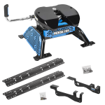 For 2015-2023 Ford F-150 Custom Outboard Above Bed Rail Kit + Reese M5 20K Fifth Wheel (For 6-1/2' and 8 foot Bed, Except Raptor or with Ride Height Sensors, w/o Factory Puck System Models) By Reese