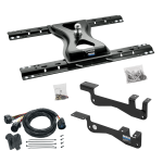 For 2015-2023 Ford F-150 Custom Outboard Above Bed Rail Kit + 25K Reese Gooseneck Hitch + In-Bed Wiring (For 6-1/2' and 8 foot Bed, Except Raptor or with Ride Height Sensors, w/o Factory Puck System Models) By Reese