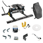 For 2002-2008 Dodge Ram 1500 Industry Standard Semi-Custom Above Bed Rail Kit + 16K Fifth Wheel + Square Slider + King Pin Lock + Base Rail Lock + 10" Lube Plate + Fifth Wheel Cover + Lube (For 6-1/2' or Shorter Bed, w/o Factory Puck System Models) B