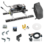 For 2002-2008 Dodge Ram 1500 Industry Standard Semi-Custom Above Bed Rail Kit + 16K Fifth Wheel + Round Tube Slider + In-Bed Wiring + King Pin Lock + Base Rail Lock + 10" Lube Plate + Fifth Wheel Cover + Lube (For 6-1/2' or Shorter Bed, w/o Factory P