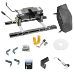 For 2002-2008 Dodge Ram 1500 Industry Standard Semi-Custom Above Bed Rail Kit + 16K Fifth Wheel + Round Tube Slider + King Pin Lock + Base Rail Lock + 10" Lube Plate + Fifth Wheel Cover + Lube (For 6-1/2' or Shorter Bed, w/o Factory Puck System Model