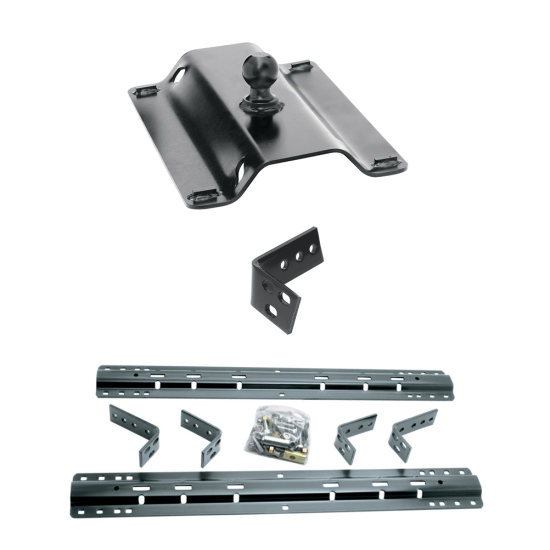 For 2003-2010 Dodge Ram 2500 Industry Standard Semi-Custom Above Bed Rail Kit + 25K Pro Series Gooseneck Hitch (For 5'8 or Shorter Bed (Sidewinder Required), Except w/Overload Springs, w/o Factory Puck System Models) By Reese