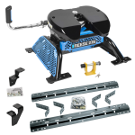 For 2011-2012 RAM 2500 Industry Standard Semi-Custom Above Bed Rail Kit + Reese M5 27K Fifth Wheel + In-Bed Wiring + King Pin Lock (For 5'8 or Shorter Bed (Sidewinder Required), w/Overload Springs, w/o Factory Puck System Models) By Reese