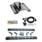 For 2007-2021 Toyota Tundra Industry Standard Semi-Custom Above Bed Rail Kit + 25K Pro Series Gooseneck Hitch + In-Bed Wiring (For 6-1/2' and 8 foot Bed, w/o Factory Puck System Models) By Reese