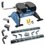 For 2019-2024 RAM 1500 Classic Industry Standard Semi-Custom Above Bed Rail Kit + Reese M5 20K Fifth Wheel + In-Bed Wiring + King Pin Lock (For 5'8 or Shorter Bed (Sidewinder Required), Except w/Air Suspension or w/ECODiesel Engine, w/o Factory Puck Syste