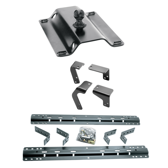 For 2019-2024 RAM 1500 Classic Industry Standard Semi-Custom Above Bed Rail Kit + 25K Pro Series Gooseneck Hitch (For 6-1/2' and 8 foot Bed, Except w/Air Suspension or w/ECODiesel Engine, w/o Factory Puck System Models) By Reese