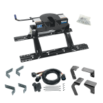 For 2019-2024 RAM 1500 Classic Industry Standard Semi-Custom Above Bed Rail Kit + 20K Fifth Wheel + In-Bed Wiring (For 5'8 or Shorter Bed (Sidewinder Required), Except w/Air Suspension or w/ECODiesel Engine, w/o Factory Puck System Models) By Reese