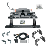 For 2004-2014 Ford F-150 Industry Standard Semi-Custom Above Bed Rail Kit + 16K Fifth Wheel + In-Bed Wiring (For 5'8 or Shorter Bed (Sidewinder Required), w/o Factory Puck System Models) By Reese