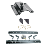 For 2013-2024 RAM 3500 Industry Standard Semi-Custom Above Bed Rail Kit + 25K Pro Series Gooseneck Hitch (For 6-1/2' and 8 foot Bed, w/o Factory Puck System Models) By Reese