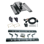 For 2013-2024 RAM 3500 Industry Standard Semi-Custom Above Bed Rail Kit + 25K Pro Series Gooseneck Hitch + In-Bed Wiring (For 6-1/2' and 8 foot Bed, w/o Factory Puck System Models) By Reese