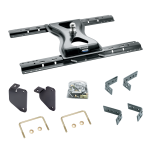 For 2013-2024 RAM 3500 Industry Standard Semi-Custom Above Bed Rail Kit + 25K Reese Gooseneck Hitch (For 5'8 or Shorter Bed (Sidewinder Required), w/o Factory Puck System Models) By Reese