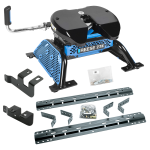 For 2014-2024 RAM 2500 Industry Standard Semi-Custom Above Bed Rail Kit + Reese M5 27K Fifth Wheel (For 5'8 or Shorter Bed (Sidewinder Required), w/o Factory Puck System Models) By Reese