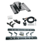 For 2014-2024 RAM 2500 Industry Standard Semi-Custom Above Bed Rail Kit + 25K Pro Series Gooseneck Hitch + In-Bed Wiring (For 6-1/2' and 8 foot Bed, w/o Factory Puck System Models) By Reese