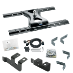 For 2014-2024 RAM 2500 Industry Standard Semi-Custom Above Bed Rail Kit + 25K Reese Gooseneck Hitch + In-Bed Wiring (For 5'8 or Shorter Bed (Sidewinder Required), w/o Factory Puck System Models) By Reese