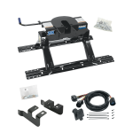 For 2014-2024 RAM 2500 Industry Standard Semi-Custom Above Bed Rail Kit + 20K Fifth Wheel + In-Bed Wiring (For 5'8 or Shorter Bed (Sidewinder Required), w/o Factory Puck System Models) By Reese