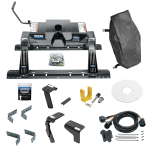 For 2019-2024 RAM 1500 Classic Industry Standard Semi-Custom Above Bed Rail Kit + 16K Fifth Wheel + In-Bed Wiring + King Pin Lock + Base Rail Lock + 10" Lube Plate + Fifth Wheel Cover + Lube (For 5'8 or Shorter Bed (Sidewinder Required), Except w/Air