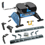 For 2019-2024 RAM 1500 Classic Industry Standard Semi-Custom Above Bed Rail Kit + Reese M5 27K Fifth Wheel + In-Bed Wiring + King Pin Lock (For 5'8 or Shorter Bed (Sidewinder Required), Except w/Air Suspension, w/o Factory Puck System Models) By Reese