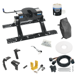 For 2019-2024 RAM 1500 Classic Industry Standard Semi-Custom Above Bed Rail Kit + 20K Fifth Wheel + In-Bed Wiring + King Pin Lock + Base Rail Lock + 10" Lube Plate + Fifth Wheel Cover + Lube (For 5'8 or Shorter Bed (Sidewinder Required), Except w/Air