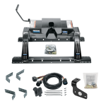 For 2015-2020 Ford F-150 Industry Standard Semi-Custom Above Bed Rail Kit + 16K Fifth Wheel + In-Bed Wiring (For 5'8 or Shorter Bed (Sidewinder Required), Except Raptor, w/o Factory Puck System Models) By Reese