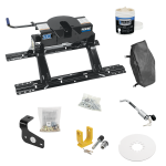 For 2015-2020 Ford F-150 Industry Standard Semi-Custom Above Bed Rail Kit + 20K Fifth Wheel + King Pin Lock + Base Rail Lock + 10" Lube Plate + Fifth Wheel Cover + Lube (For 6-1/2' and 8 foot Bed, Except Raptor, w/o Factory Puck System Models) By Ree