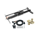 For 2011-2019 GMC Sierra 3500 HD Hide-A-Goose Underbed Gooseneck Hitch System + 7-Way In-Bed Wiring + 5" Offset Gooseneck Ball (Excludes: w/OEM HD Towing Prep Package, w/o Factory Puck System Models) By Draw-Tite