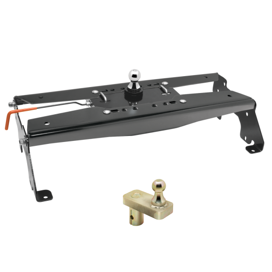 For 2010-2012 Dodge Ram 3500 Hide-A-Goose Underbed Gooseneck Hitch System + 5" Offset Gooseneck Ball (For All Styles, w/o Factory Puck System Models) By Draw-Tite