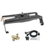 For 2010-2012 Dodge Ram 3500 Hide-A-Goose Underbed Gooseneck Hitch System + 7-Way In-Bed Wiring + 5" Offset Gooseneck Ball (For All Styles, w/o Factory Puck System Models) By Draw-Tite